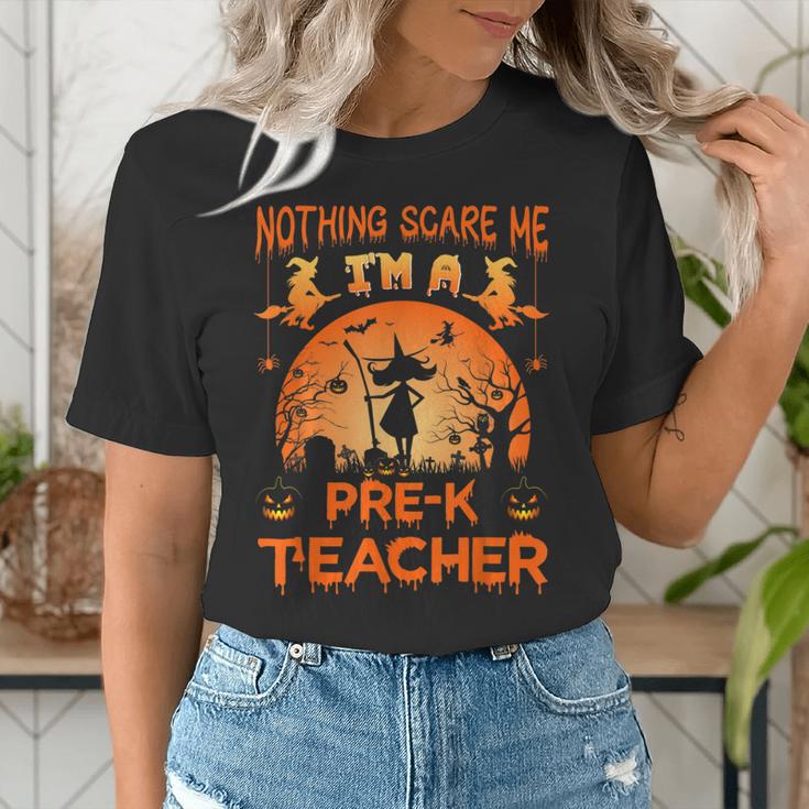 Nothing Scare Me I'm a Pre-k Teacher Matching Halloween For Men Women Women's T-Shirt, funny gift