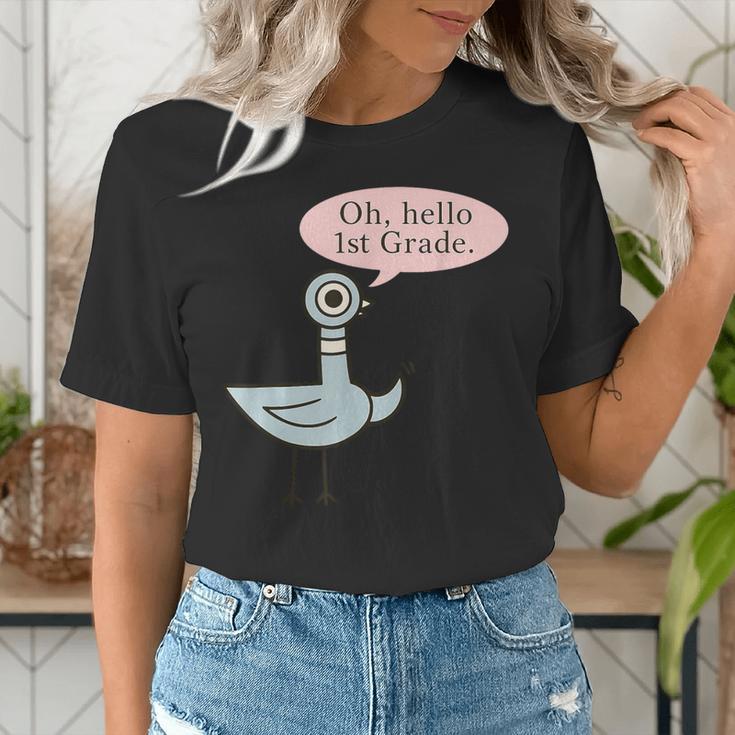 Oh Hello First Graders Cute Pigeon 1st Grade Teacher Women's T-Shirt, First Grade Teacher Shirts, funny gift Oh Hello First Graders Cute Pigeon 1st Grade Teacher Women's T-Shirt, First Grade Teacher Shirts, funny gift