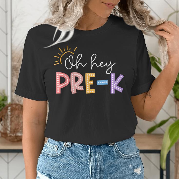 Oh Hey Pre K Student Teacher Happy First Day Back To School Women's T-Shirt, funny gift Oh Hey Pre K Student Teacher Happy First Day Back To School Women's T-Shirt, funny gift