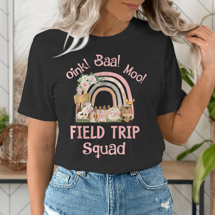 Oink Baa Moo Field Trip Squad Teacher Students Matching Women's T-Shirt, funny gift Oink Baa Moo Field Trip Squad Teacher Students Matching Women's T-Shirt, funny gift
