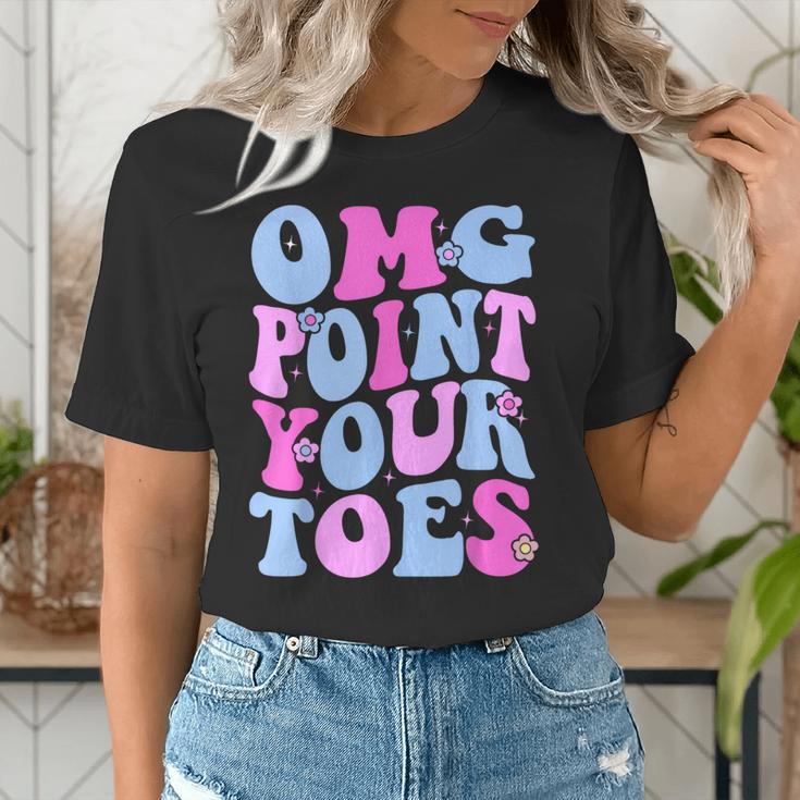 OMG Point Your Toes Dancing Teacher Tap Dancer Dance For Men Women Kids Women's T-Shirt, funny gift