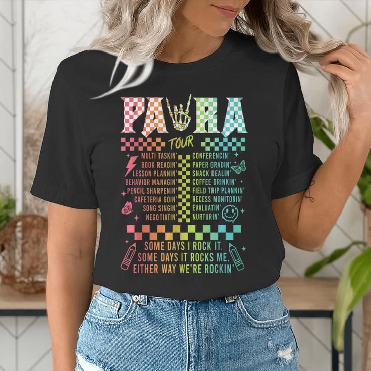 Para Tour Paraprofessional Squad Rock Teacher Back To School Women's T-Shirt, funny gift Para Tour Paraprofessional Squad Rock Teacher Back To School Women's T-Shirt, funny gift