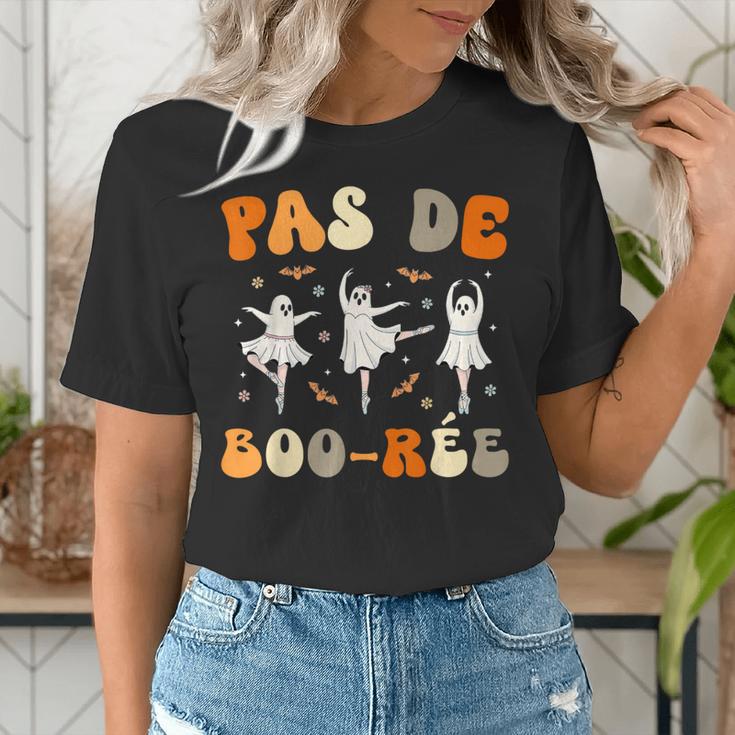 Pas De Boo-Rée Ghost Ballet Dancer Halloween Dance Teacher Women's T-Shirt, funny gift Pas De Boo-Rée Ghost Ballet Dancer Halloween Dance Teacher Women's T-Shirt, funny gift