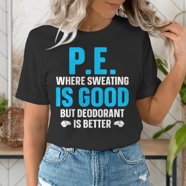 PE Teacher Art For Men Women Gym Teacher Appreciation Women's T-Shirt, Pe Teacher Shirts, funny gift