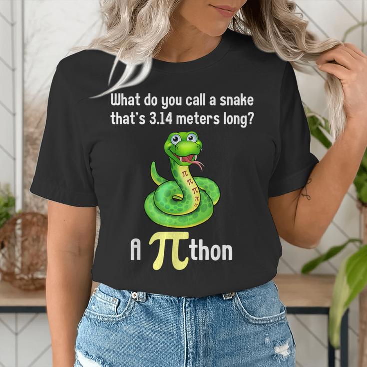 Pi Day Puns Pithon Math Teacher Jokes Women Men Kids Women's T-Shirt, funny gift Pi Day Puns Pithon Math Teacher Jokes Women Men Kids Women's T-Shirt, funny gift