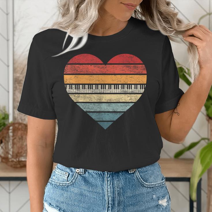 Pianist Retro Sunset Piano Keyboard Player Teacher Women's T-Shirt, funny gift Pianist Retro Sunset Piano Keyboard Player Teacher Women's T-Shirt, funny gift