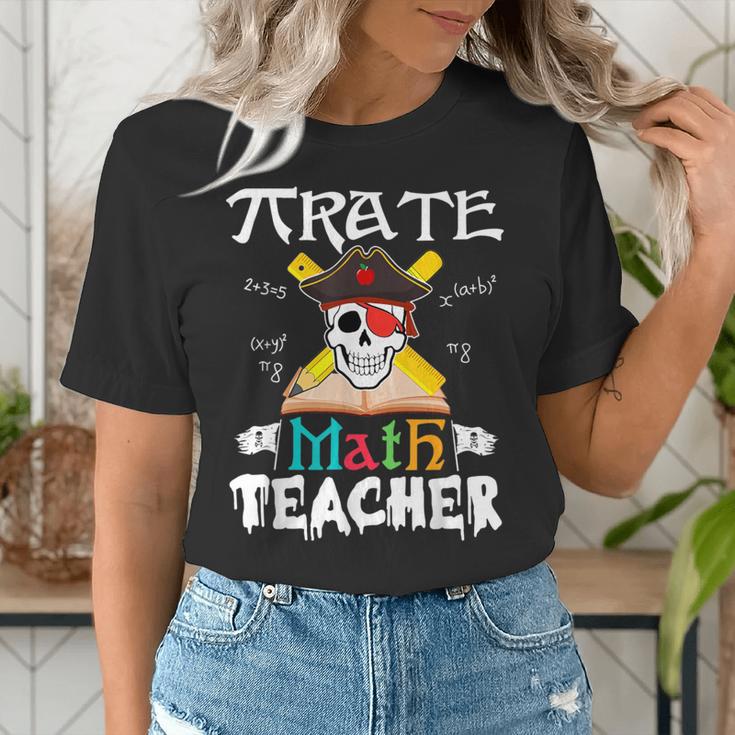 Pirate Math Teacher Skull Pirate Halloween Costume Women's T-Shirt, funny gift Pirate Math Teacher Skull Pirate Halloween Costume Women's T-Shirt, funny gift