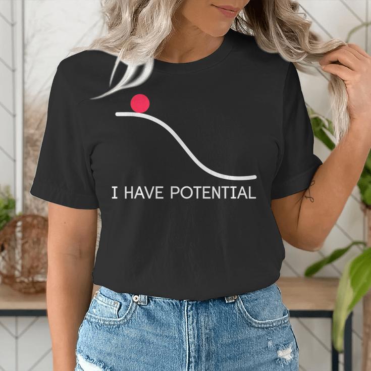 I Have Potential Energy Physics Science Teachers Women's T-Shirt, Science Teacher Shirts, funny gift