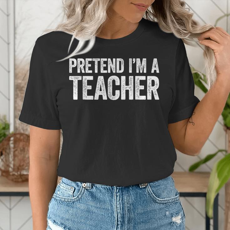 Pretend I'm A Teacher Shirt Adult Kids Men Women Costume Women's T-Shirt, funny gift Pretend I'm A Teacher Shirt Adult Kids Men Women Costume Women's T-Shirt, funny gift