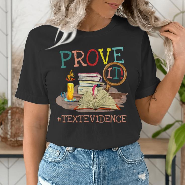 Prove It Text Evidence English Teacher Reading Teacher Women's T-Shirt, English Teacher Shirts, funny gift Prove It Text Evidence English Teacher Reading Teacher Women's T-Shirt, English Teacher Shirts, funny gift