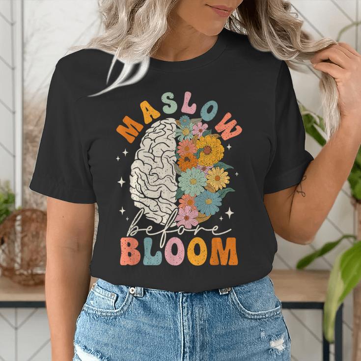 Psychologist Maslow Before Bloom Sped Teacher Classroom Women's T-Shirt, funny gift Psychologist Maslow Before Bloom Sped Teacher Classroom Women's T-Shirt, funny gift