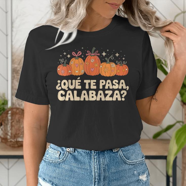 Que Pasa Calabaza Spanish Teacher Bilingual Pumpkin Women Women's T-Shirt, funny gift