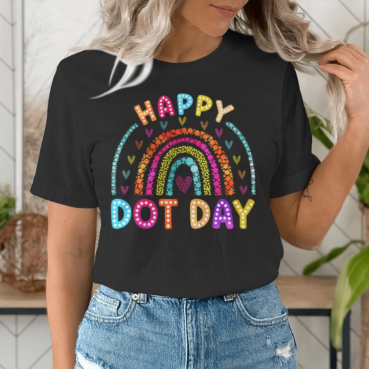 Rainbow Happy Dot Day Shirts Teacher Kids September 15th Women's T-Shirt, funny gift Rainbow Happy Dot Day Shirts Teacher Kids September 15th Women's T-Shirt, funny gift