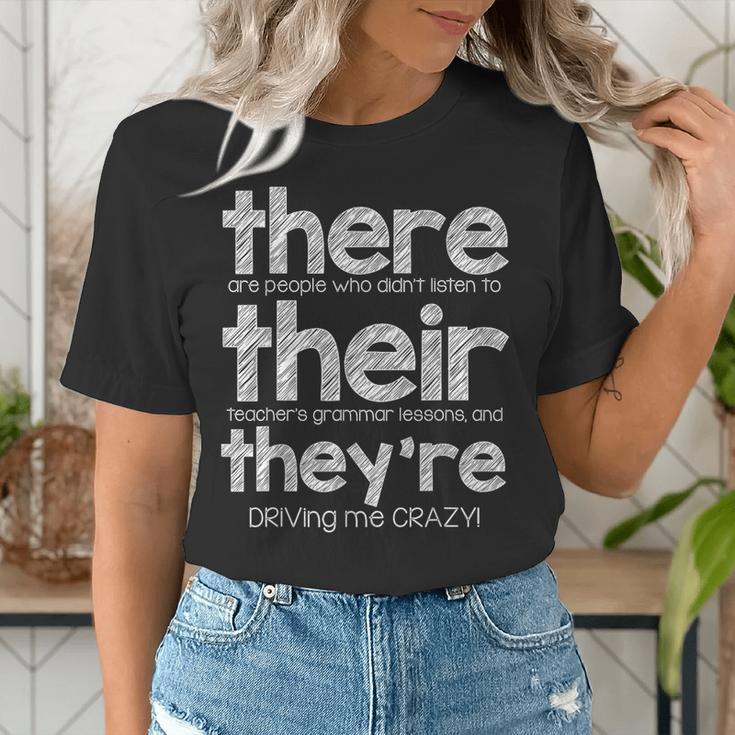 There Their They'Re English Grammar Teacher Humor Women's T-Shirt, English Teacher Shirts, funny gift
