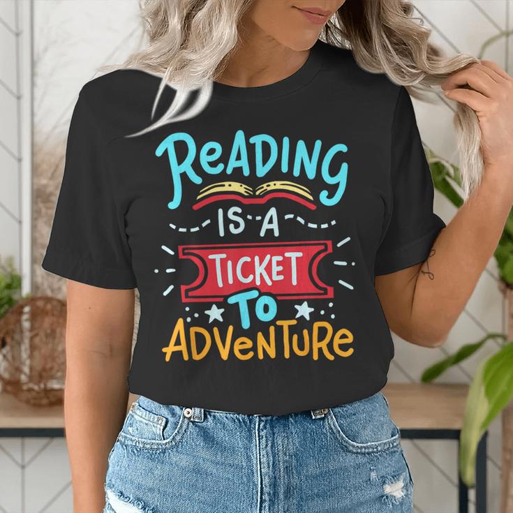 Reading Adventure Library Student Teacher Book Women's T-Shirt, funny gift Reading Adventure Library Student Teacher Book Women's T-Shirt, funny gift