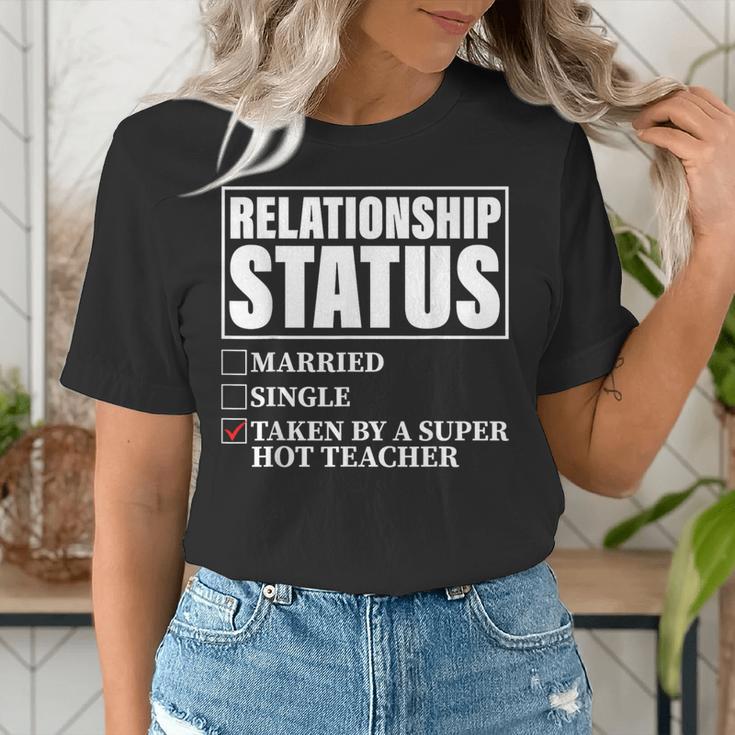 Relationship Status Taken By Super Hot Teacher Women's T-Shirt, Super Teacher Shirts, funny gift Relationship Status Taken By Super Hot Teacher Women's T-Shirt, Super Teacher Shirts, funny gift
