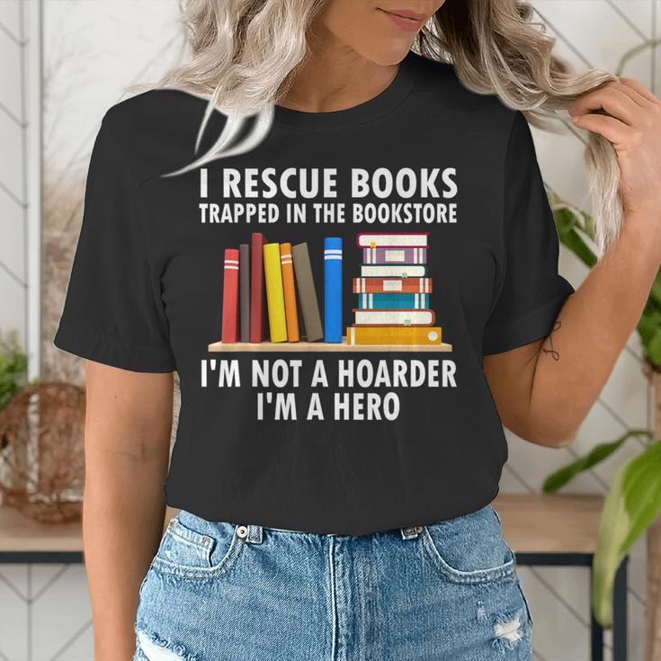 I Rescue Books Trapped In The Bookstore Book Teacher For Men Women Women's T-Shirt, funny gift I Rescue Books Trapped In The Bookstore Book Teacher For Men Women Women's T-Shirt, funny gift