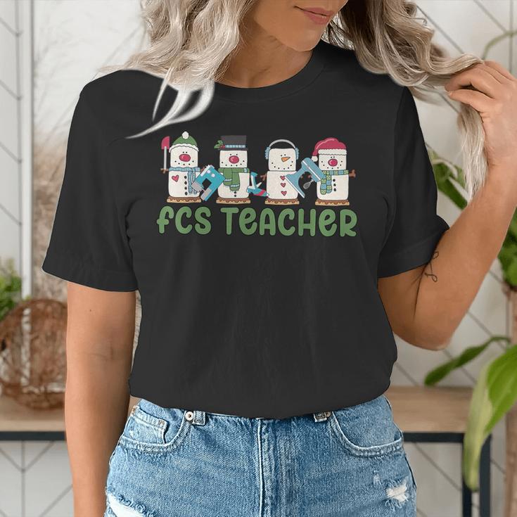 Retro Christmas Snowman FCS Teacher Family Consumer Science Women's T-Shirt, Science Teacher Shirts, funny gift Retro Christmas Snowman FCS Teacher Family Consumer Science Women's T-Shirt, Science Teacher Shirts, funny gift