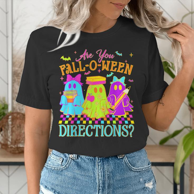 Retro Are You Falloween Direction Teacher Spooky Halloween Women's T-Shirt, funny gift Retro Are You Falloween Direction Teacher Spooky Halloween Women's T-Shirt, funny gift