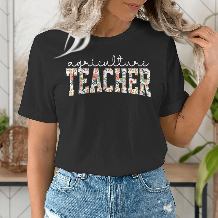 Retro Floral Agriculture Teacher Farmer AG Teacher Team Crew Women's T-Shirt, funny gift Retro Floral Agriculture Teacher Farmer AG Teacher Team Crew Women's T-Shirt, funny gift