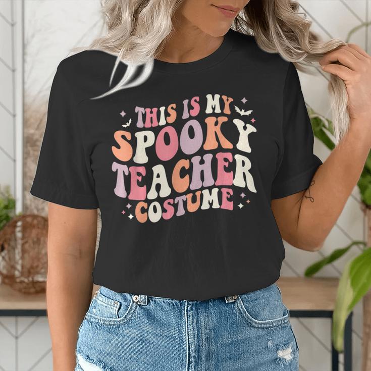 Retro Halloween This Is My Spooky School Teacher Costume Women's T-Shirt, funny gift