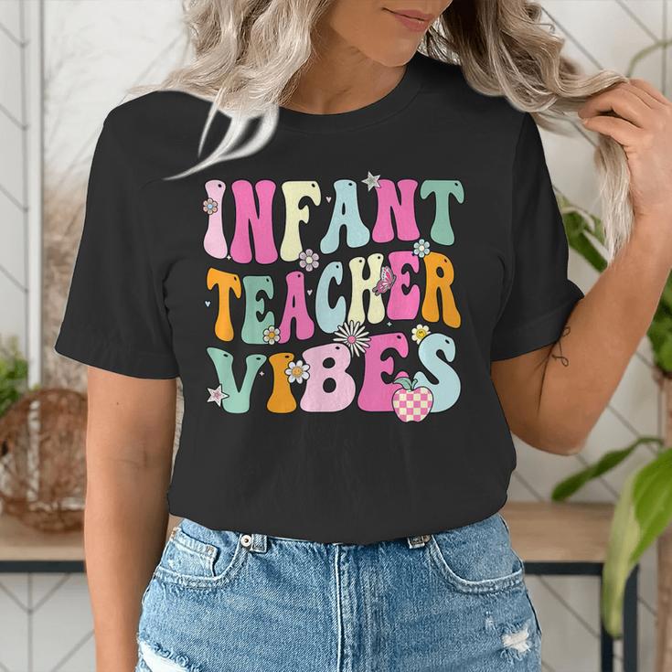 Retro Infant Teacher Vibes Women Daycare Teacher Women's T-Shirt, funny gift