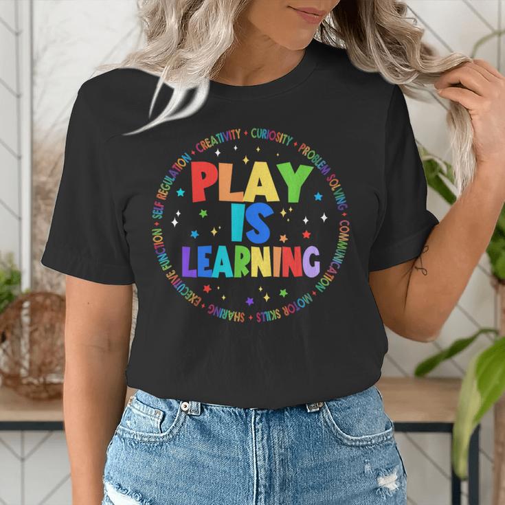Retro Play Is Learning Teacher Back To School Women's T-Shirt, funny gift Retro Play Is Learning Teacher Back To School Women's T-Shirt, funny gift