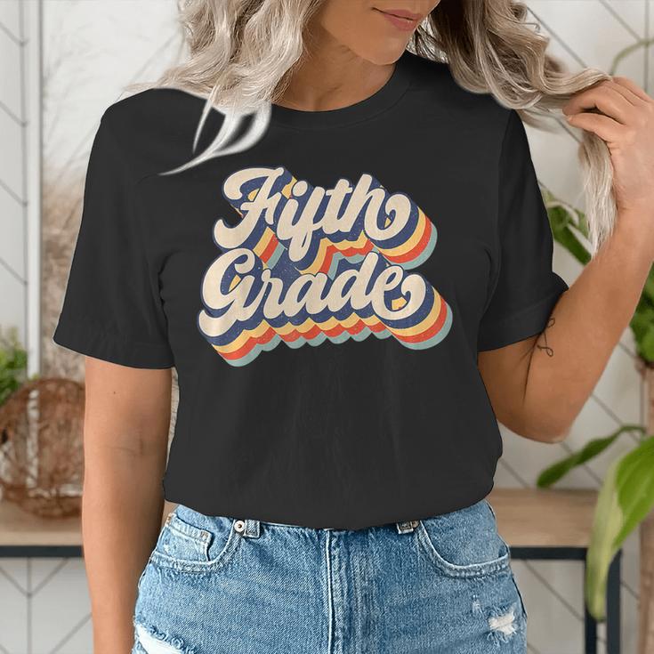 Retro Sunset Fifth Grade Teacher & Student Back To School Women's T-Shirt, funny gift Retro Sunset Fifth Grade Teacher & Student Back To School Women's T-Shirt, funny gift