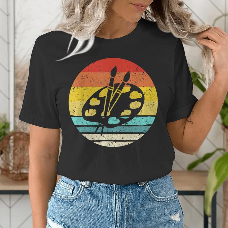 Retro Vintage Paint Palette Costume Artist Art Teacher Men Women Women's T-Shirt, funny gift Retro Vintage Paint Palette Costume Artist Art Teacher Men Women Women's T-Shirt, funny gift
