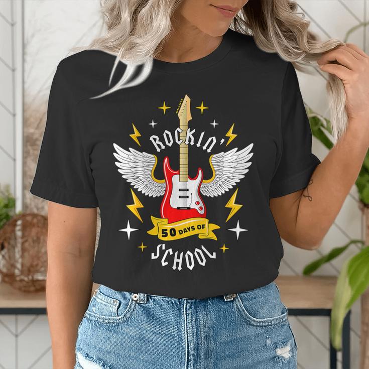 Rockin 50 Days Of School 50th Day Of School Teacher Student Men Women Girls Kids Women's T-Shirt, funny gift Rockin 50 Days Of School 50th Day Of School Teacher Student Men Women Girls Kids Women's T-Shirt, funny gift