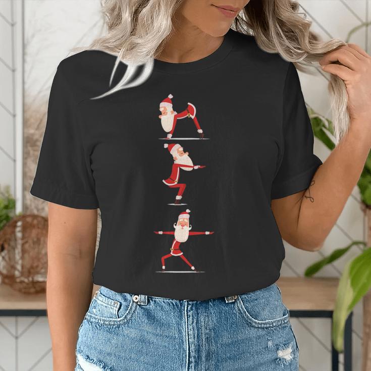 Santa Yoga Poses For Yogi Teacher Christmas Yoga Poses Women's T-Shirt, funny gift Santa Yoga Poses For Yogi Teacher Christmas Yoga Poses Women's T-Shirt, funny gift