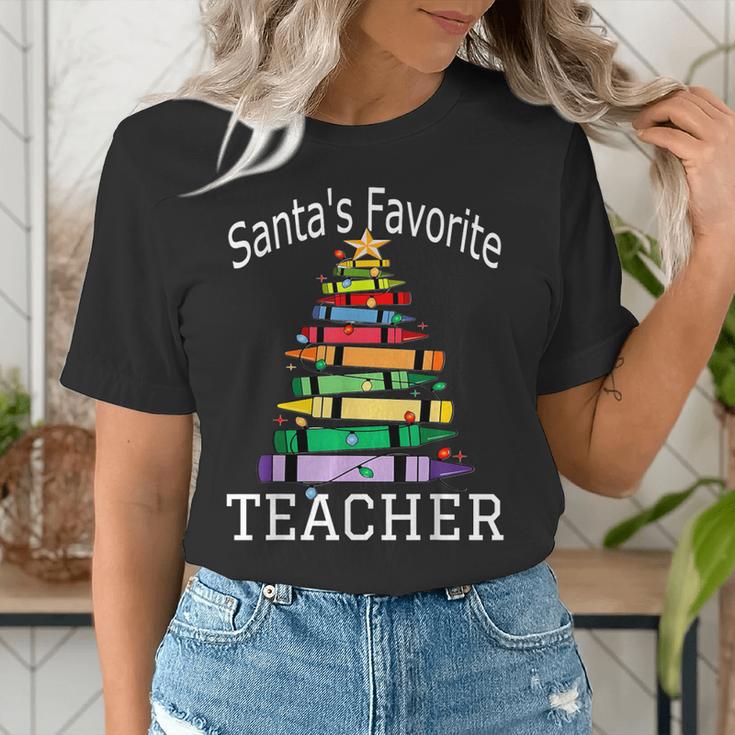 Santa's Favorite Teacher Idea For Christmas Teachers Women's T-Shirt, funny gift Santa's Favorite Teacher Idea For Christmas Teachers Women's T-Shirt, funny gift
