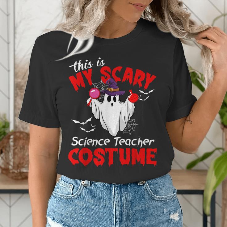 This Is My Scary Science Teacher Costume Ghost Halloween Women's T-Shirt, Science Teacher Shirts, funny gift This Is My Scary Science Teacher Costume Ghost Halloween Women's T-Shirt, Science Teacher Shirts, funny gift