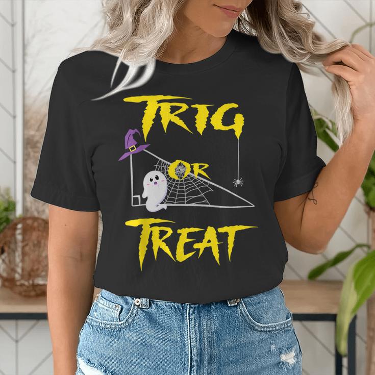 School Math Teacher Halloween 2022 Trig Or Treat Shirt Women's T-Shirt, funny gift School Math Teacher Halloween 2022 Trig Or Treat Shirt Women's T-Shirt, funny gift