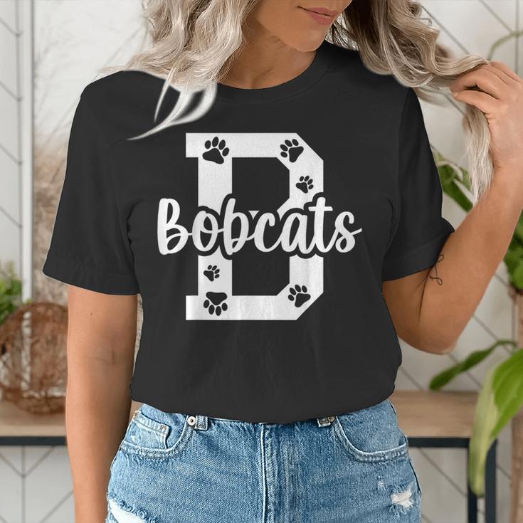 School Spirit Mascot Bobcats Back To School Teacher Student Women's T-Shirt, funny gift