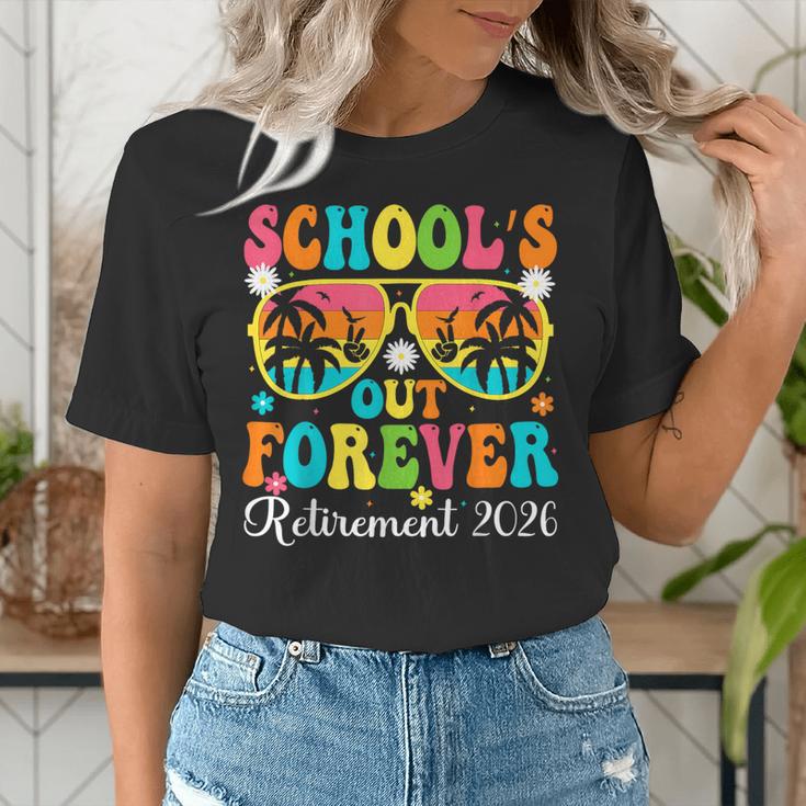 School's Out Forever Retirement 2026 Retro Retired Teacher Women's T-Shirt, funny gift