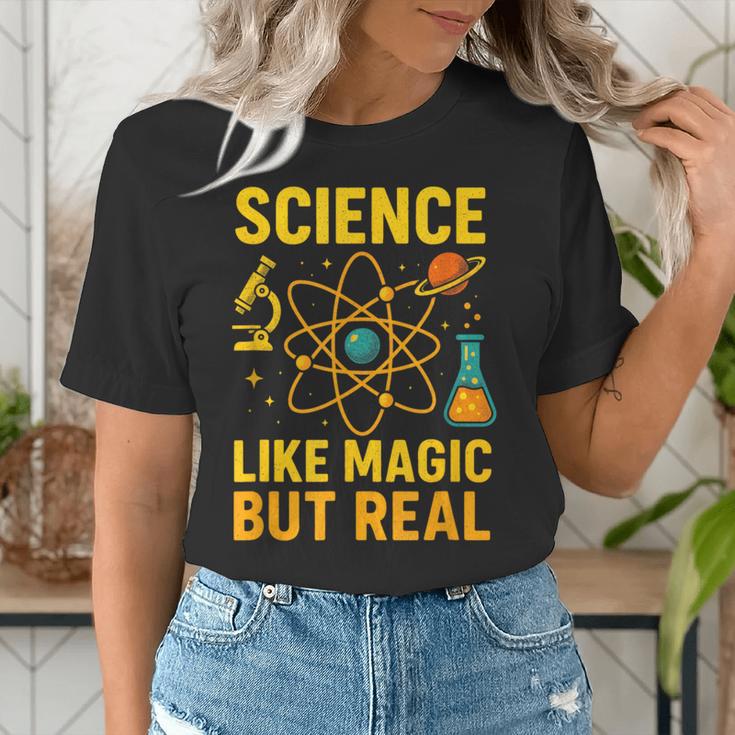 Science Like Magic But Real Nerdy Teacher Women's T-Shirt, Science Teacher Shirts, funny gift