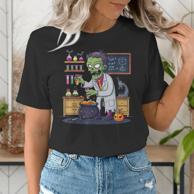 Science Teacher Halloween Shirt Zombie Chemistry Scientist Women's T-Shirt, Science Teacher Shirts, funny gift