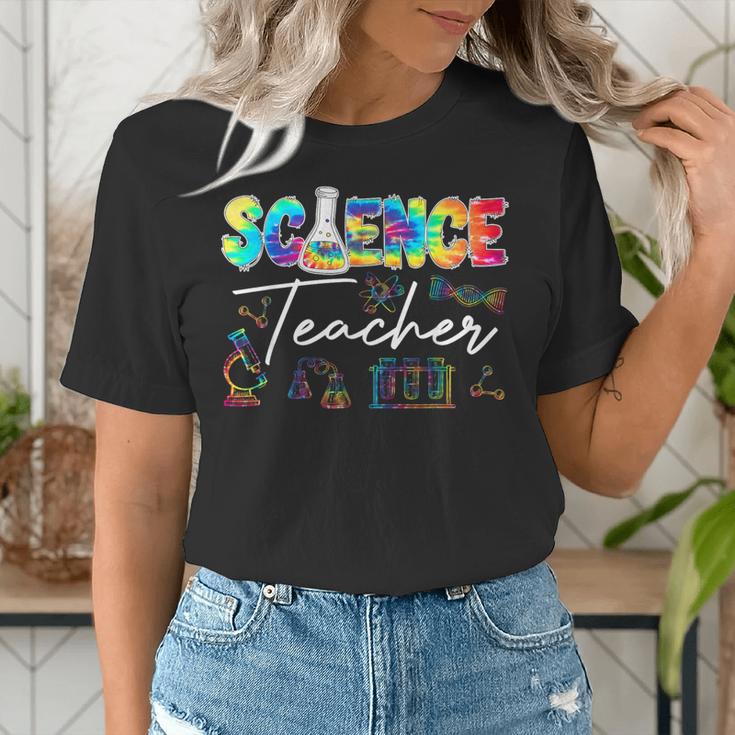 Science Teacher Tie Dye First Day Of School Back To School Men Women Girls Kids Women's T-Shirt, Science Teacher Shirts, funny gift