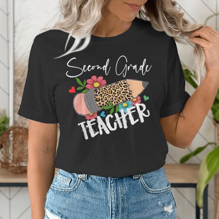 Second Grade Teacher Leopard Pencil 2nd Grade Women Teacher Women's T-Shirt, 2nd Grade Teacher Shirts, funny gift Second Grade Teacher Leopard Pencil 2nd Grade Women Teacher Women's T-Shirt, 2nd Grade Teacher Shirts, funny gift