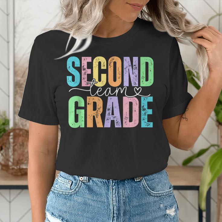 Second Grade Team Heart Teacher Student Back To School Girls Women's T-Shirt, funny gift Second Grade Team Heart Teacher Student Back To School Girls Women's T-Shirt, funny gift