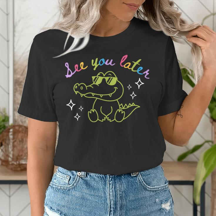 See You Later Teacher Summer Alligator Last Day Of School Women's T-Shirt, funny gift See You Later Teacher Summer Alligator Last Day Of School Women's T-Shirt, funny gift