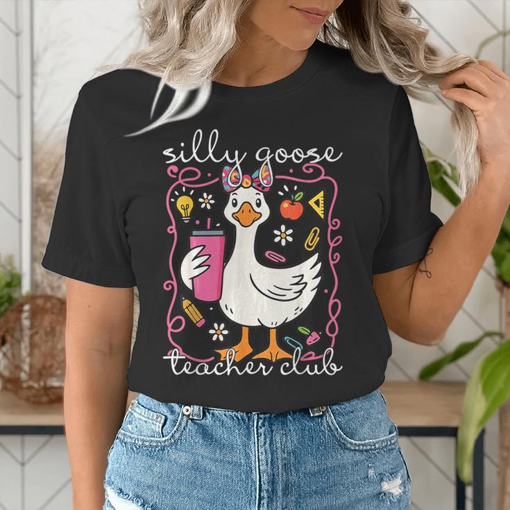 Silly Goose Teacher Club Animal Lover Groovy Teacher Women's T-Shirt, Groovy Teacher Shirts, funny gift Silly Goose Teacher Club Animal Lover Groovy Teacher Women's T-Shirt, Groovy Teacher Shirts, funny gift