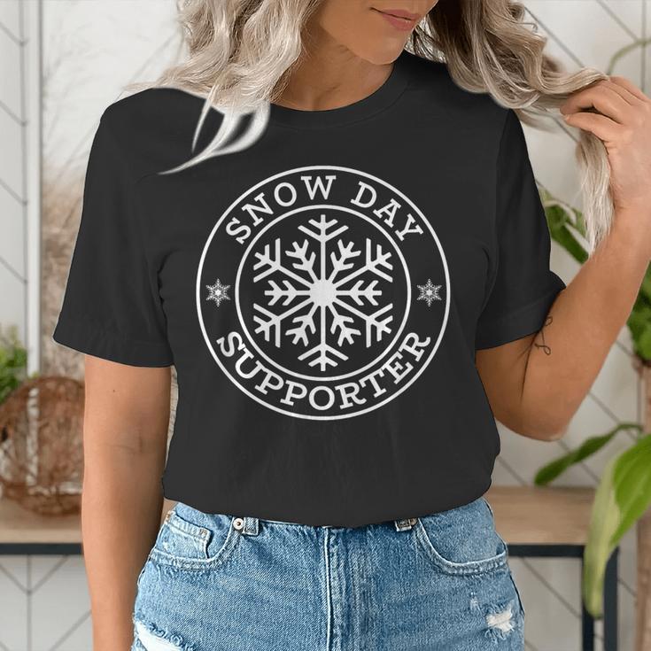 Snow Day Supporter Teacher Student Winter Snowflake Women's T-Shirt, funny gift Snow Day Supporter Teacher Student Winter Snowflake Women's T-Shirt, funny gift