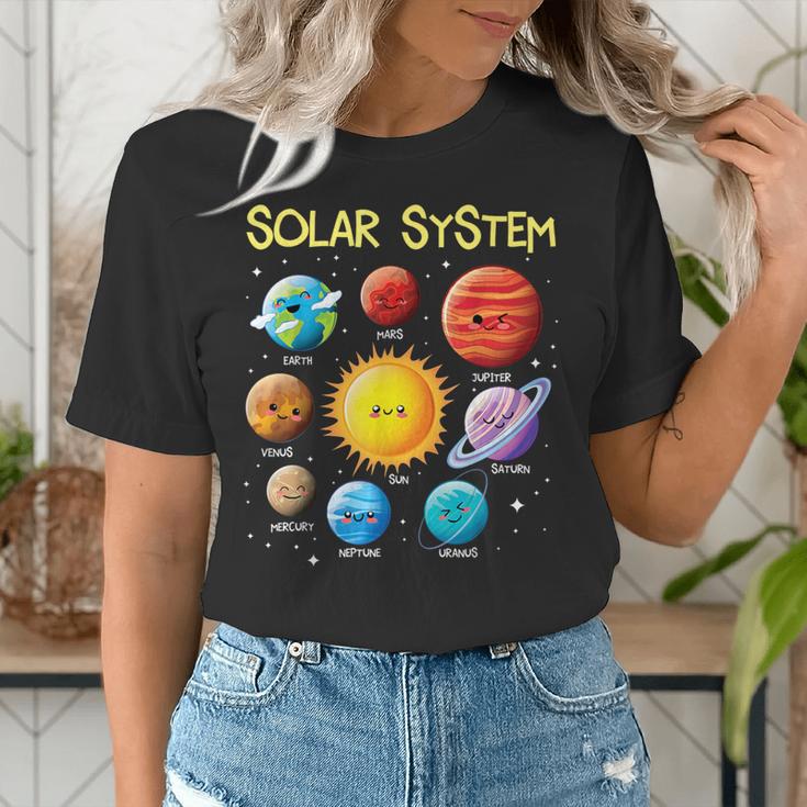 Solar System Cute Face Planets Space Science Teacher School Women's T-Shirt, Science Teacher Shirts, funny gift Solar System Cute Face Planets Space Science Teacher School Women's T-Shirt, Science Teacher Shirts, funny gift