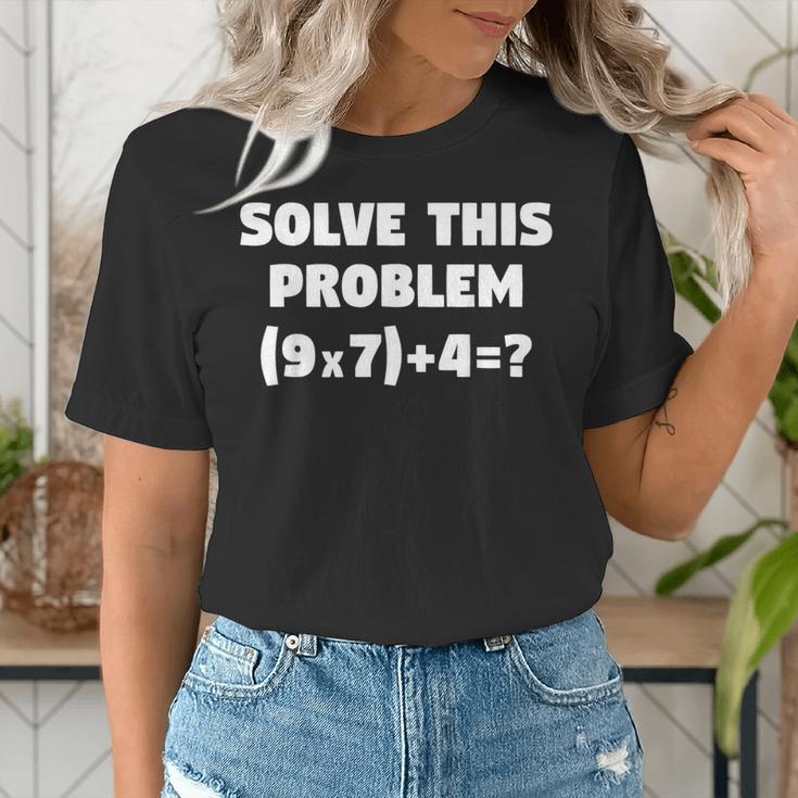 Solve This Problem 9X7467 Elementary Math Teacher Women's T-Shirt, funny gift Solve This Problem 9X7467 Elementary Math Teacher Women's T-Shirt, funny gift