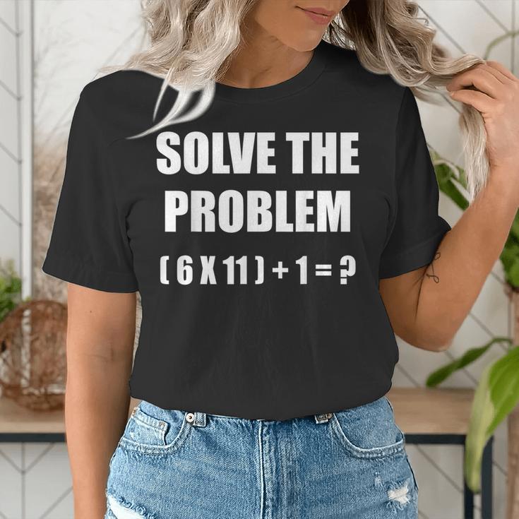 Solve The Problem Math Teacher Joke 67 Six Seven Meme Women's T-Shirt, funny gift