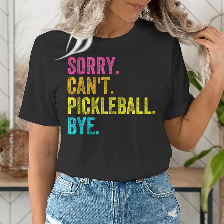 Sorry Can't Pickleball Bye Teacher Student Sport Women's T-Shirt, funny gift