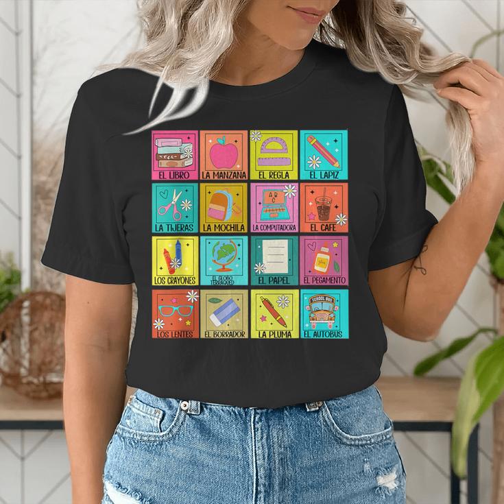 Spanish Teacher Back To School Maestra Dual Language Crew Women's T-Shirt, funny gift Spanish Teacher Back To School Maestra Dual Language Crew Women's T-Shirt, funny gift