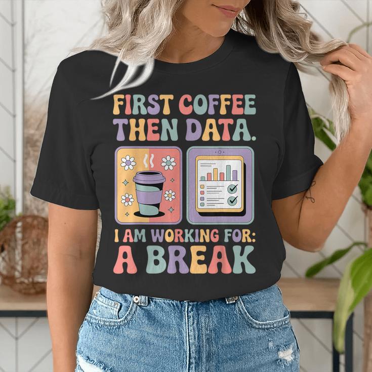 Special Education First Coffee Then Data Retro SPED Teacher Women's T-Shirt, funny gift Special Education First Coffee Then Data Retro SPED Teacher Women's T-Shirt, funny gift